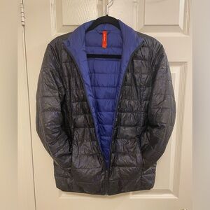 Joe Fresh Reversible Black and Blue Quilted Puffer Jacket. Very roomy XS.